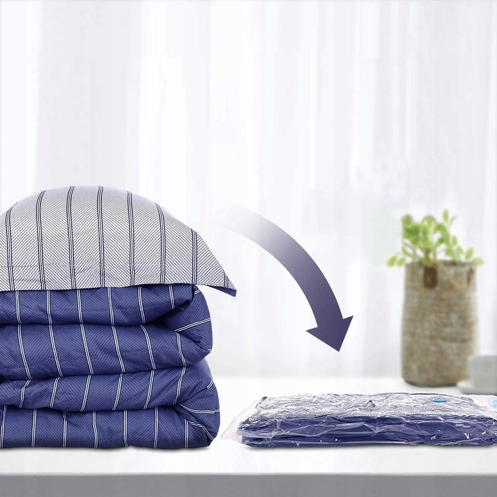 WORKI PRÓŻNIOWE Na Ubrania Pościel Torby, ZESTAW 10 SZTUK, 60x80 + POMPKA Szerokość 60-60 cm